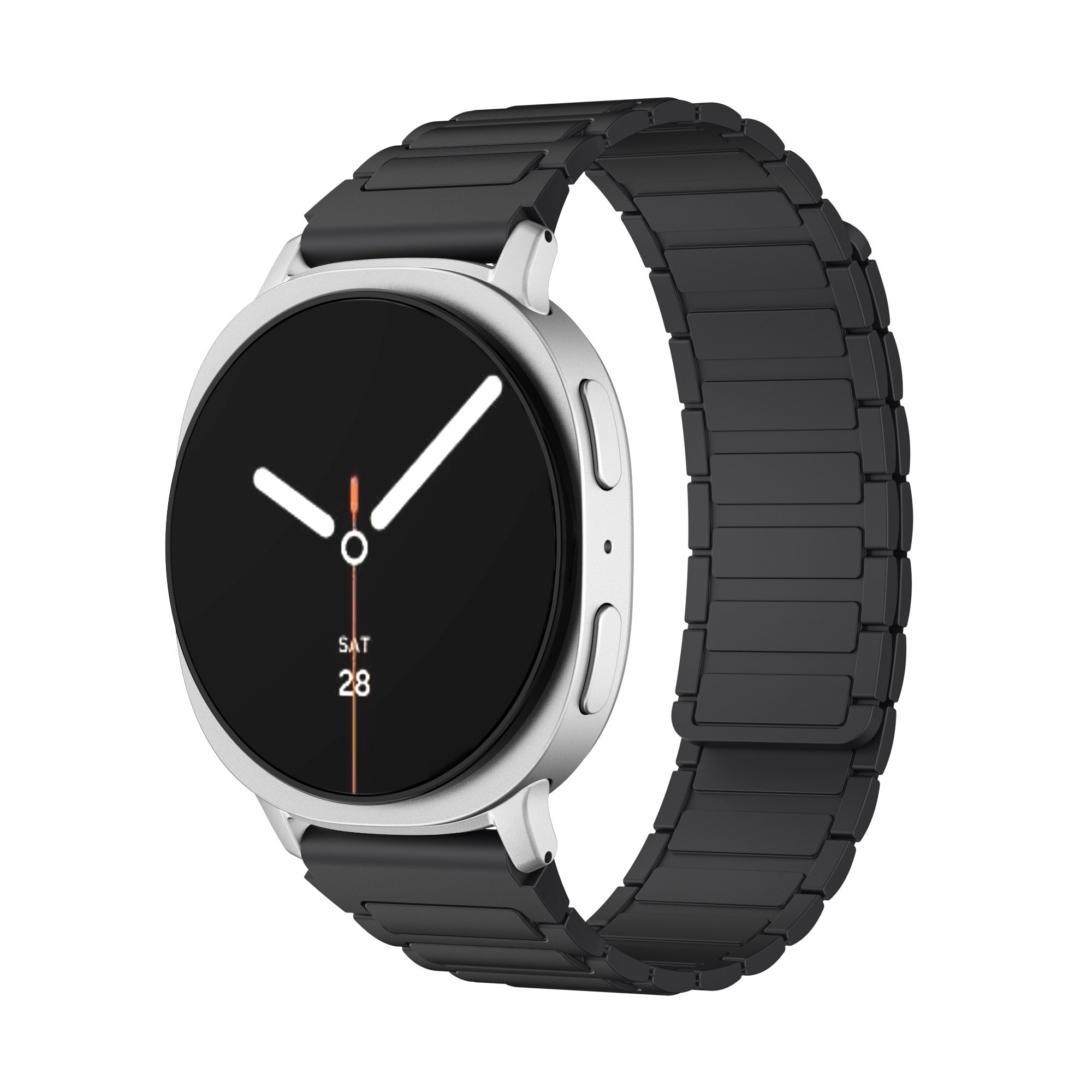 Samsung Galaxy Watch 9 - 44mm Magnetic Silicone Strap (Black)