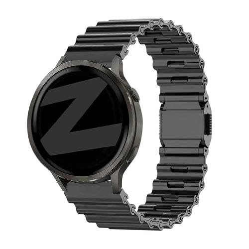 Bandz Oppo Watch S Premium Steel Strap 'Ocean' (Black)