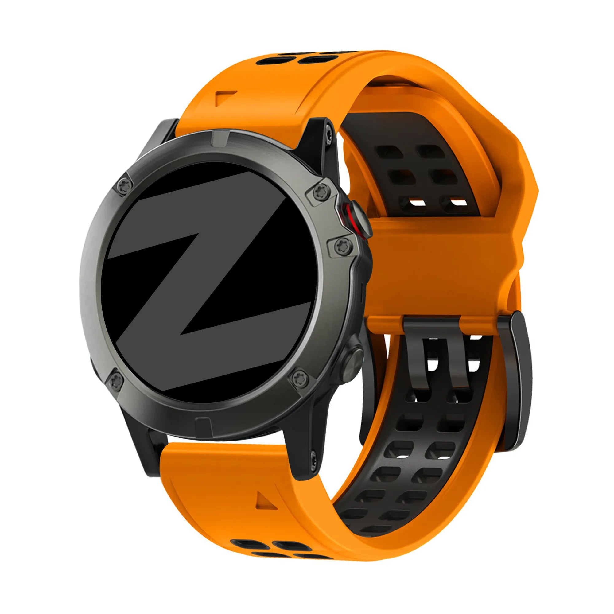 Bandz Garmin D2 Mach 1 Sport Strap with Buckle (Orange/Black)