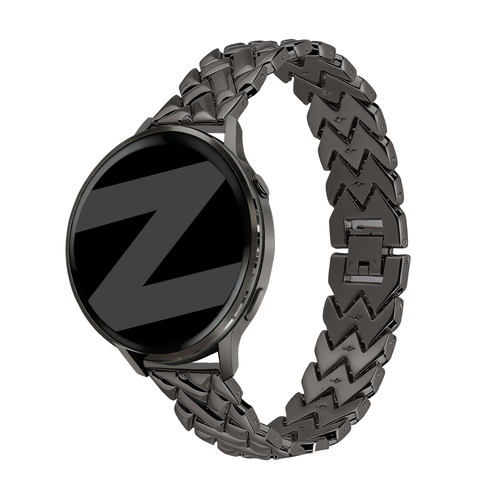 Bandz Withings ScanWatch Light Metal Strap 'V-Type' (Black)