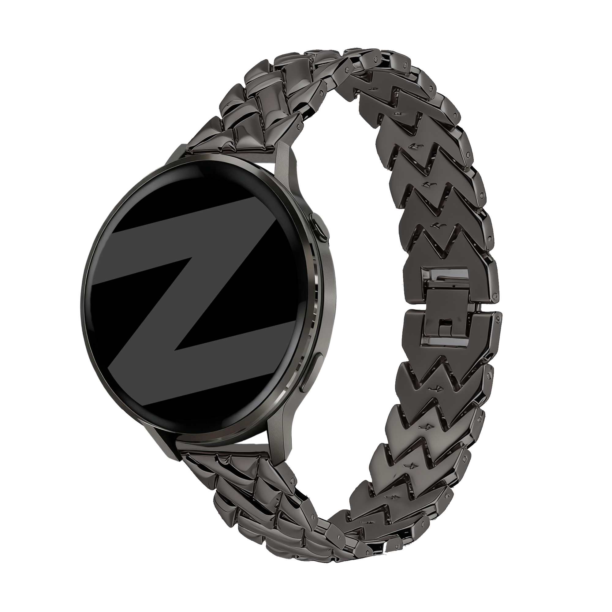 Bandz Withings ScanWatch Light Metal Strap 'V-Type' (Black)