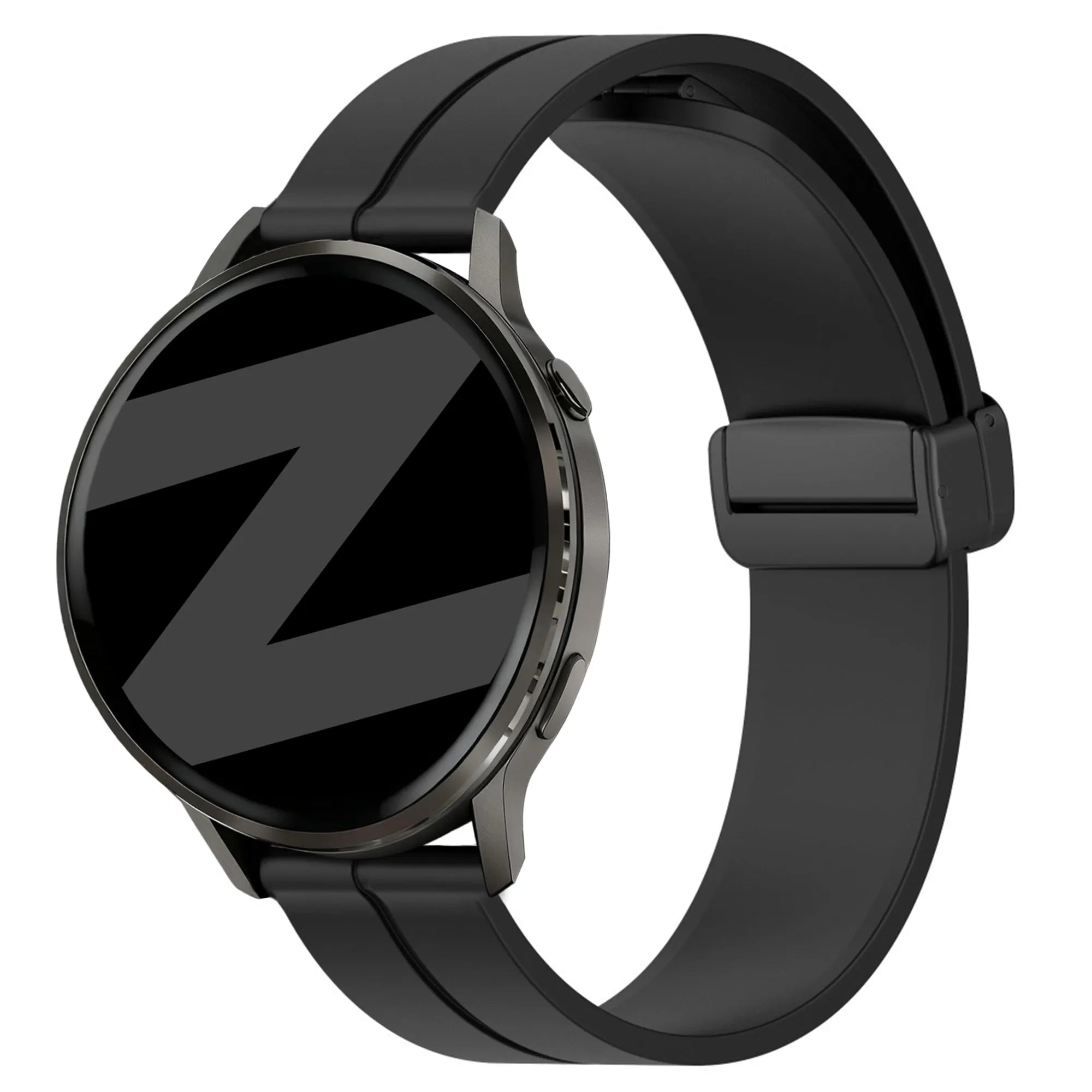Bandz Garmin Forerunner 255 Silicone Strap with D-Buckle (Black)