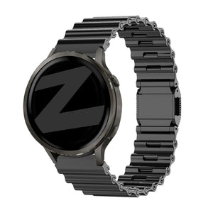 Bandz Amazfit Bip 6 Premium Steel Strap 'Ocean' (Black)