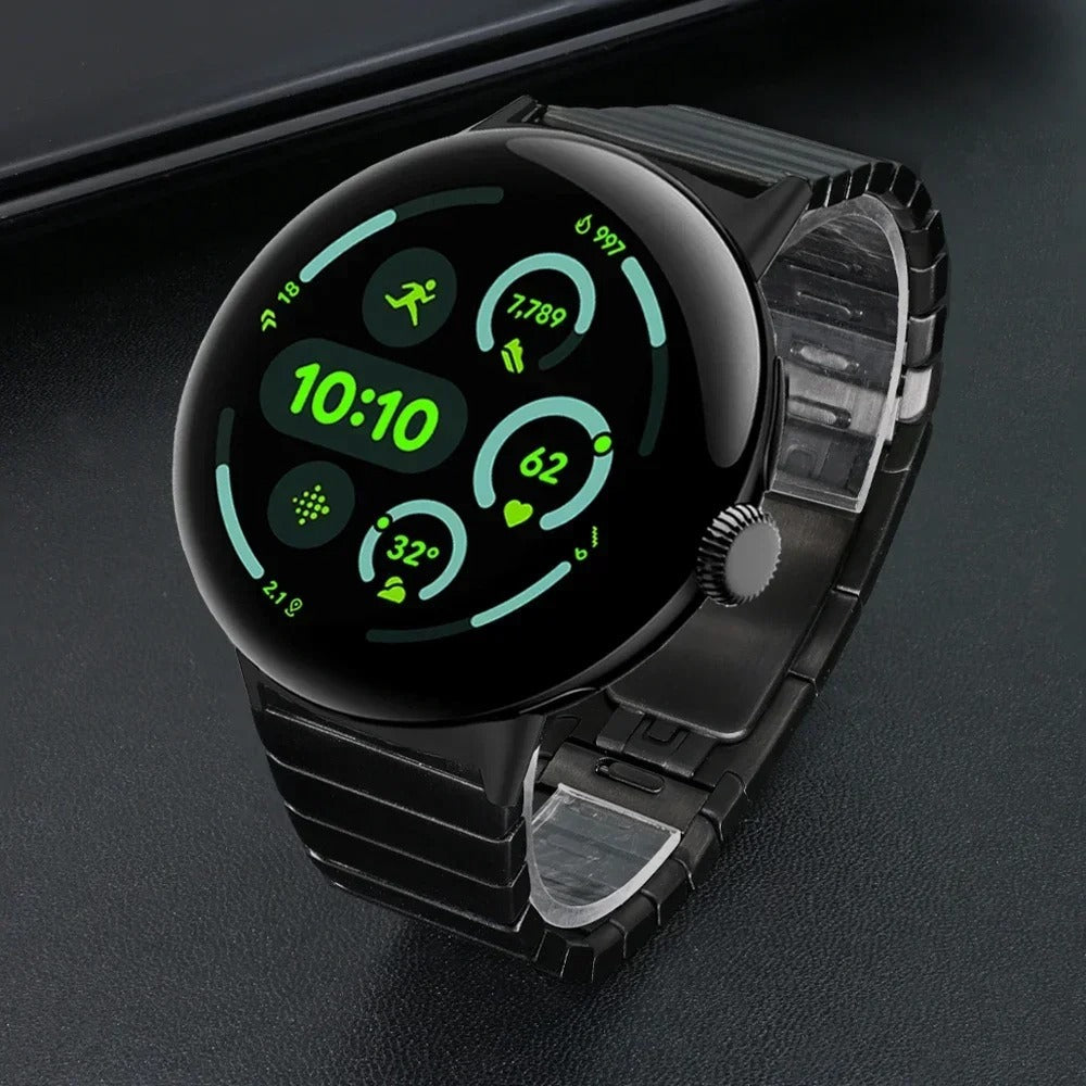 Google Pixel Watch 3 - 45mm Premium Metal Link Strap (Black)