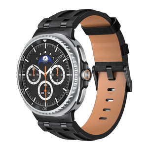 Samsung Galaxy Watch 9 - 40mm Solid Leather Strap (Black)