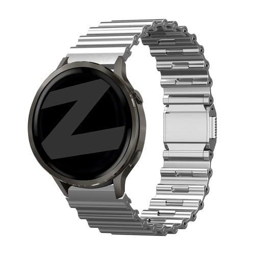 Bandz Polar Grit X Premium Steel Strap 'Ocean' (Titanium)