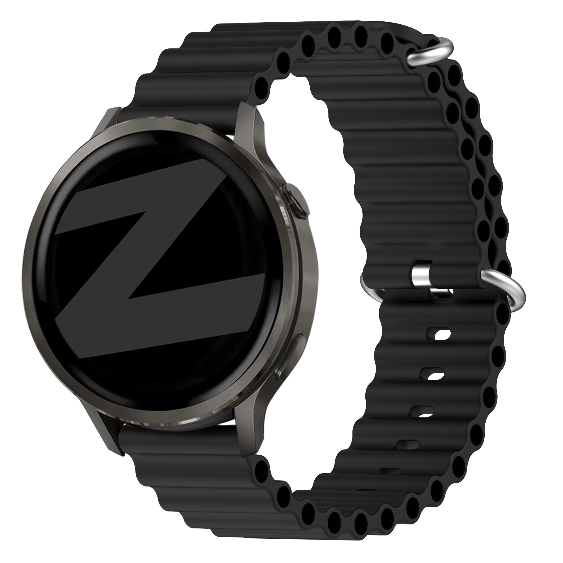 Bandz Garmin Vivoactive 4 Ocean Strap 'Classic' (Black)