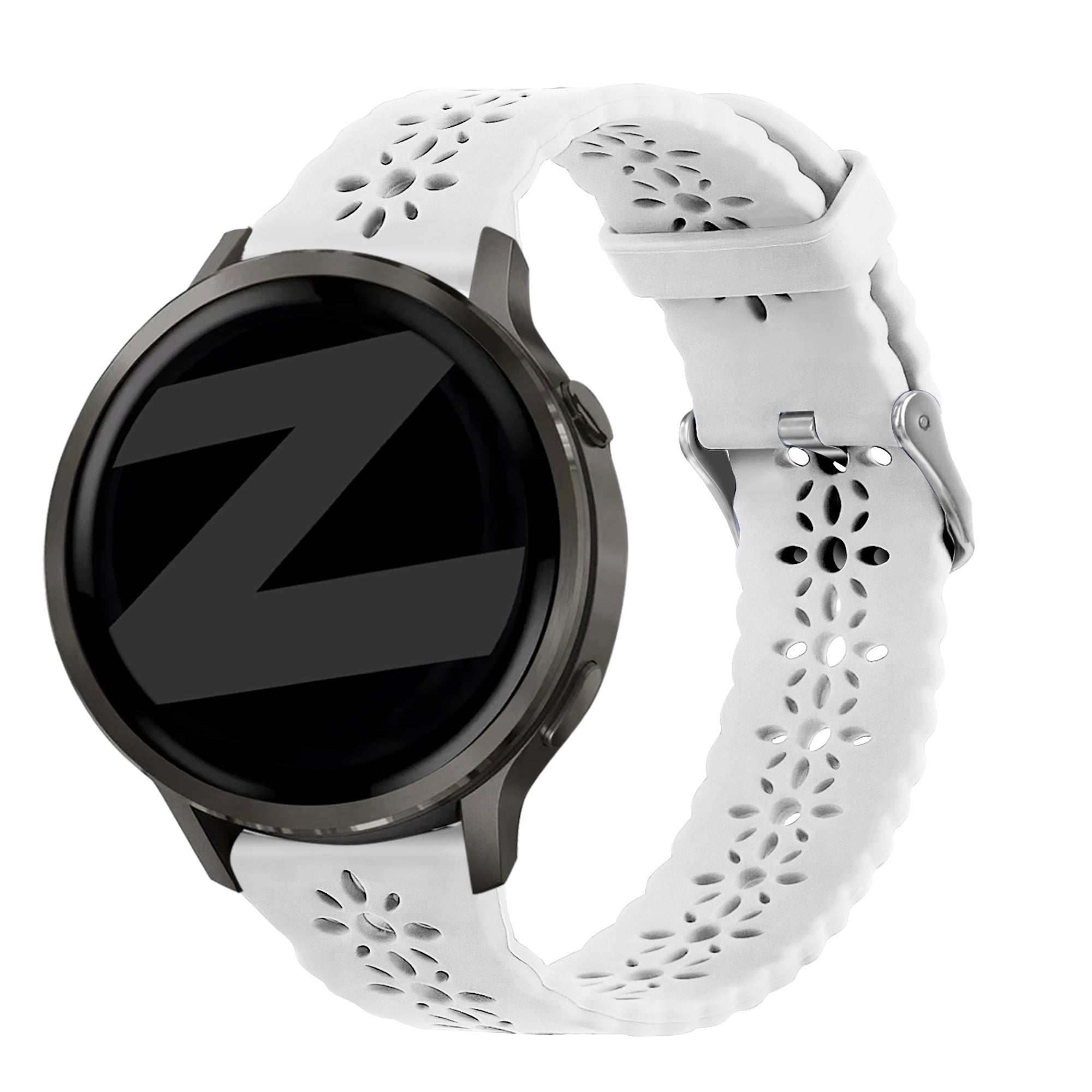 Bandz Garmin Vivomove 3 Silicone Strap 'Lace' (White)