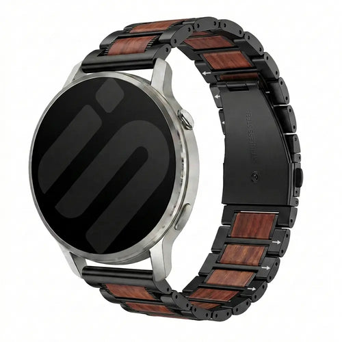 Garmin Venu 3 Wooden / Steel Strap (Black)