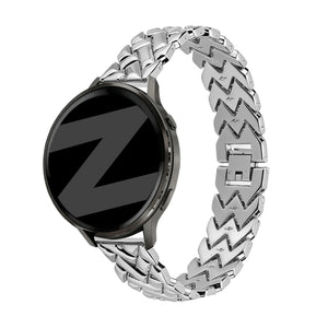 Bandz Garmin Forerunner 265s Metal Strap 'V-Type' (Silver)