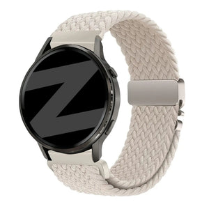 Nylon Braided Strap 'Parachute', starlight, on a watch, 3/4 front view