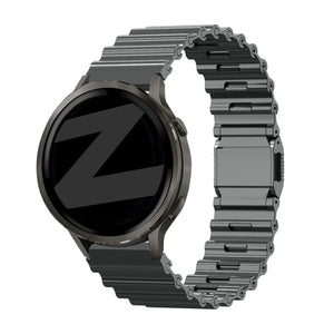 Bandz Oppo Watch S Premium Steel Strap 'Ocean' (Titanium Grey)