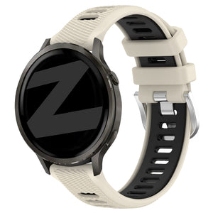 Bandz Garmin Vivoactive 4s Sport Strap with Buckle (Starlight/Black)