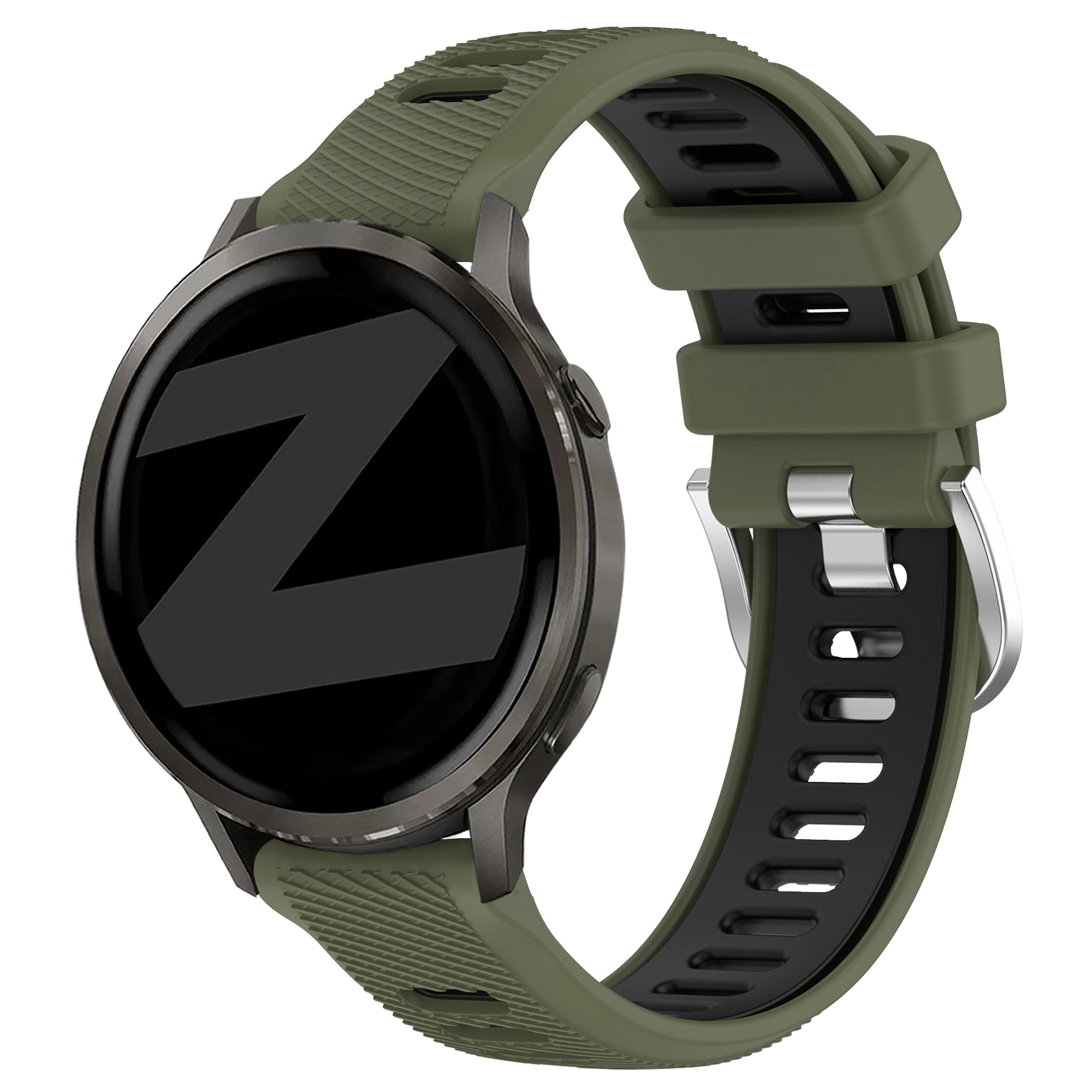 Bandz Garmin Venu 4 - 41mm Sport Strap with Buckle (Olive Green/Black)