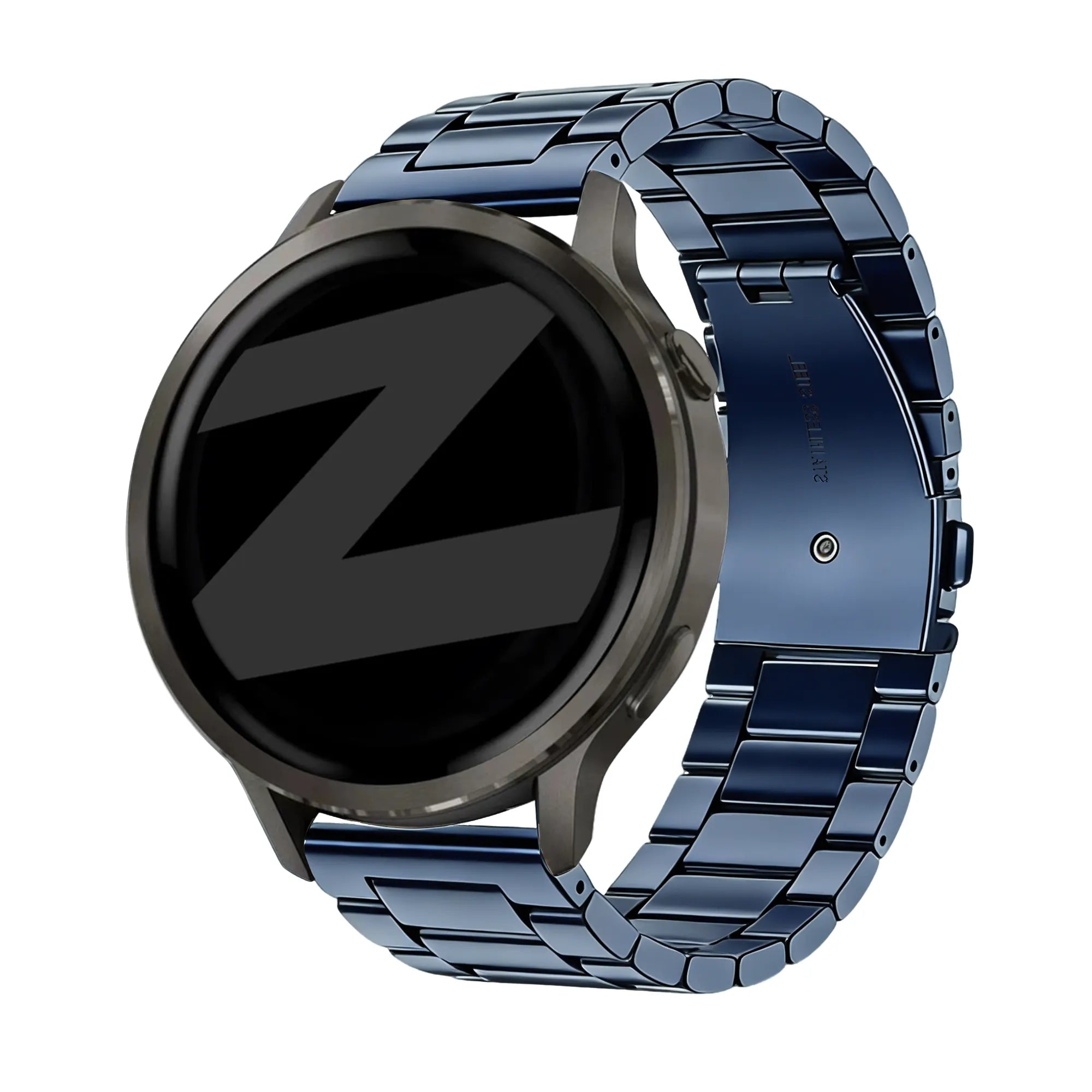 Bandz Garmin Forerunner 570 - 47mm Steel Strap 'Classic' (Blue)