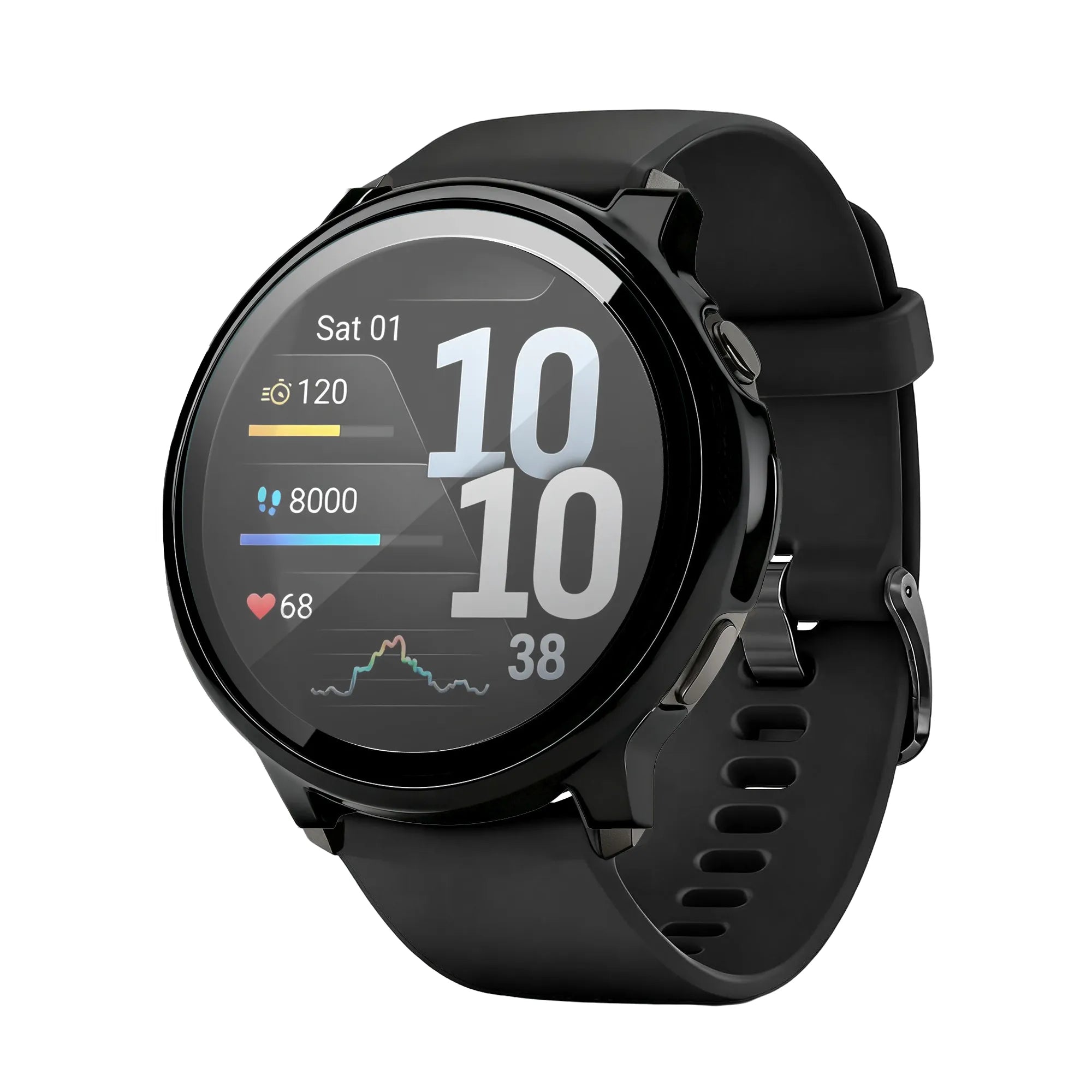 Bandz Garmin Venu 4 - 45mm PC Cover with Glass (Black)