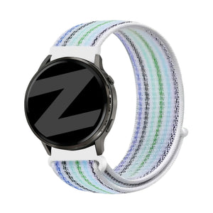 Bandz Garmin Vivoactive 4s Nylon Loop Strap (Blue Stripes)