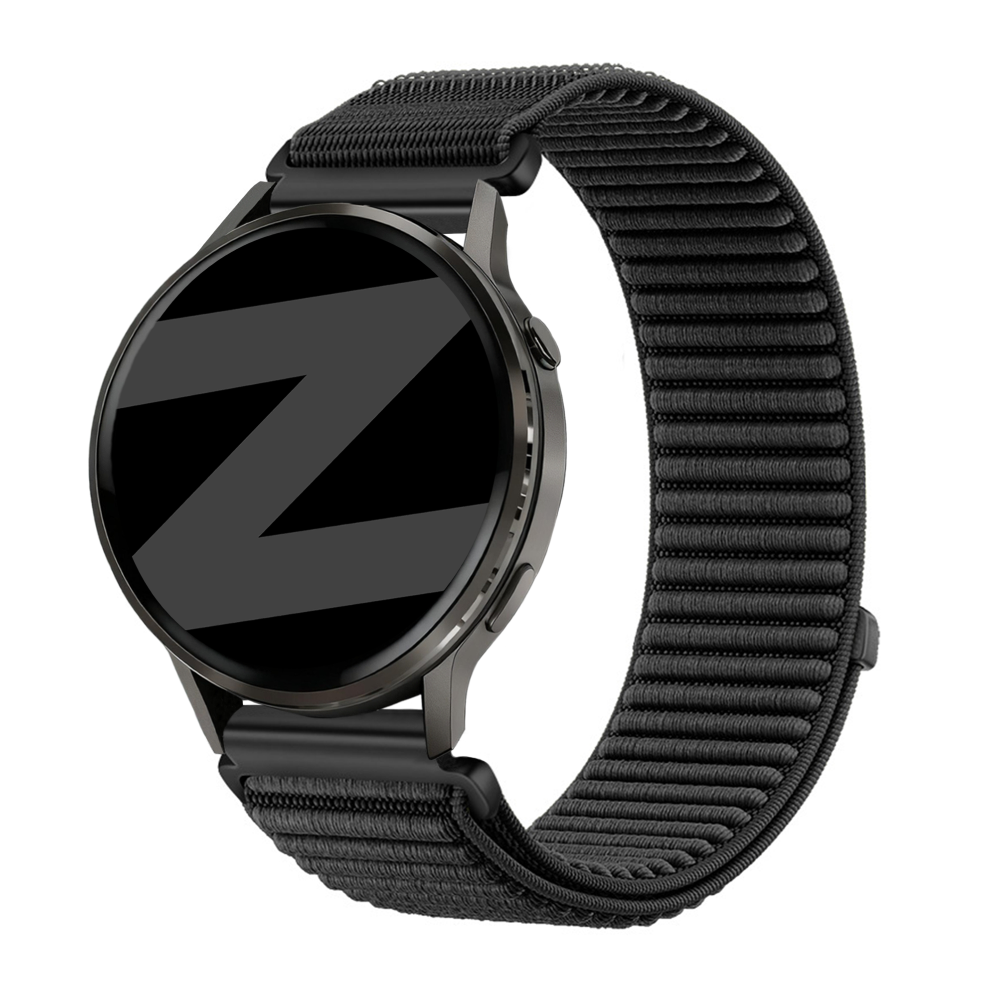 Bandz Garmin Forerunner 570 - 47mm Nylon Strap 'Wave' (Black)
