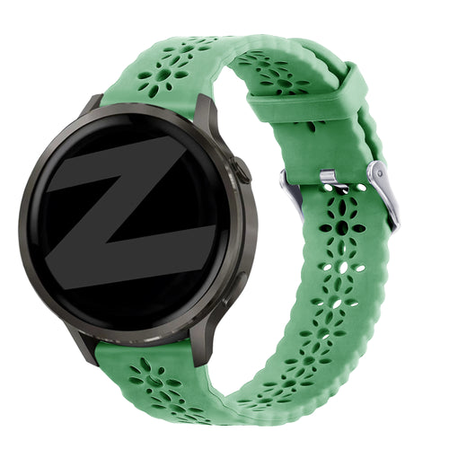 Bandz Garmin Vivomove Luxe Silicone Strap 'Lace' (Light Green)