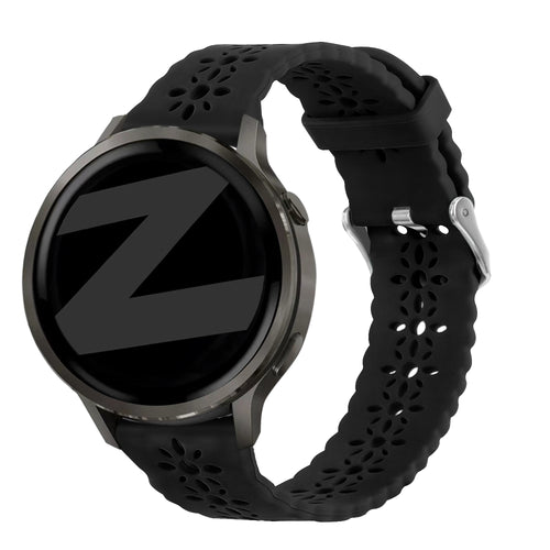 Bandz Garmin Forerunner 55 Silicone Strap 'Lace' (Black)