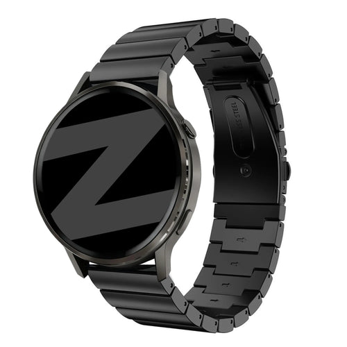 Bandz Garmin Forerunner 570 - 42mm Steel Strap 'One Bead' (Black)