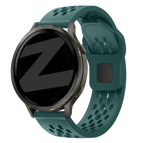 Bandz Garmin Forerunner 245 Silicone Strap 'Air' (Dark Green)