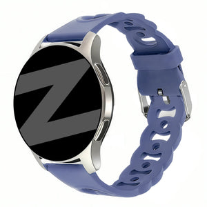 Bandz Oozoo Smartwatch 20mm Silicone Strap 'Chains' (Lavender)