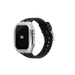 Reqior Apple Watch 45mm Metal Case with Rubber Strap (Silver)