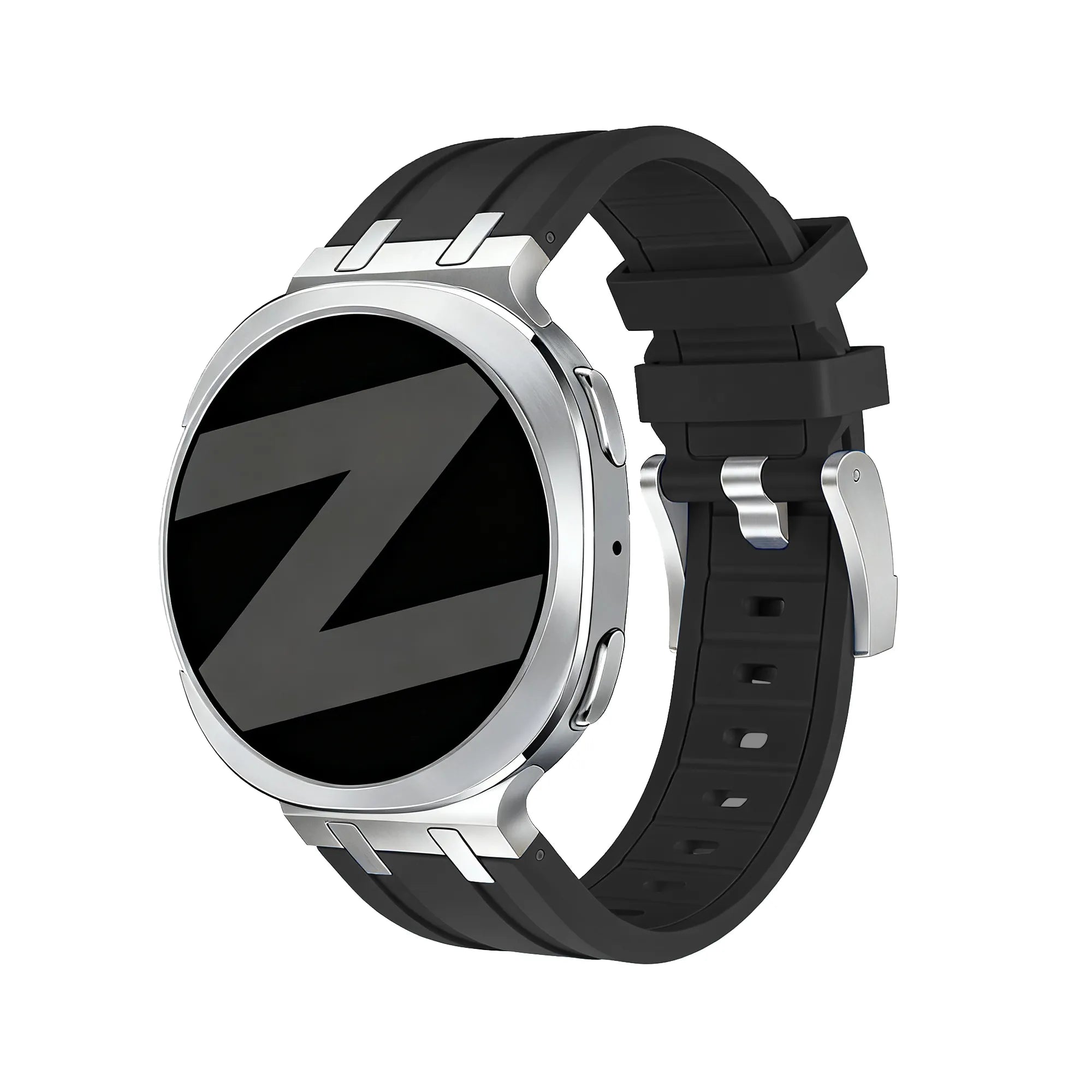 Bandz Samsung Galaxy Watch 8 Classic Silicone Strap 'Luxe Liquid' (Black)