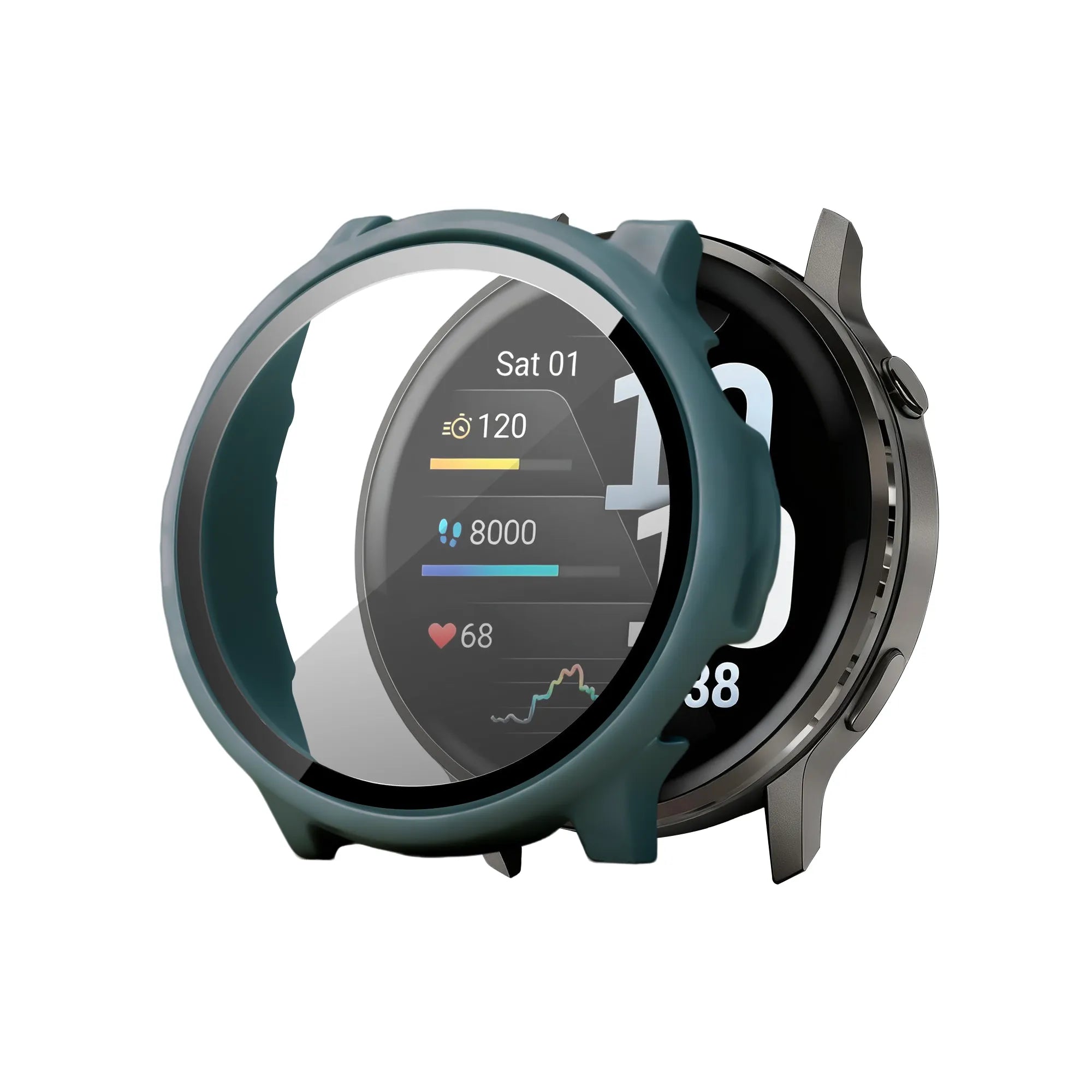 Bandz Garmin Venu 4 - 45mm PC Cover with Glass (Green)