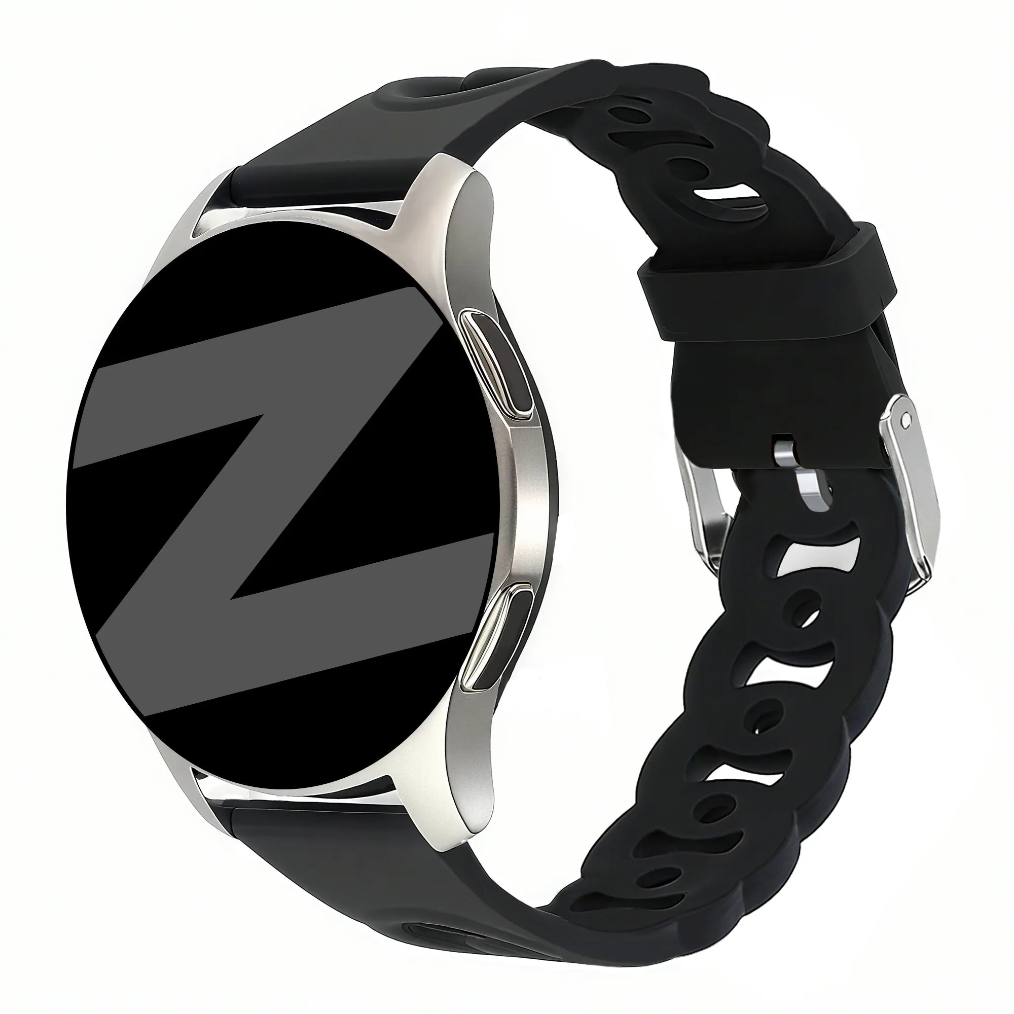 Bandz Amazfit Bip U (Pro) Silicone Strap 'Chains' (Black)