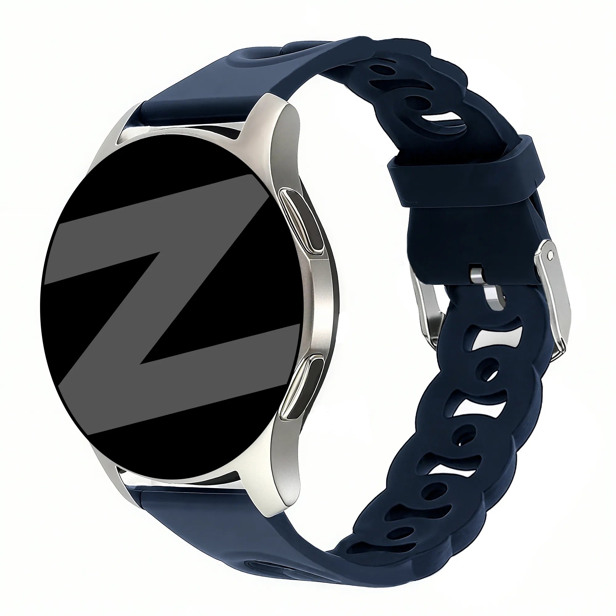Bandz Samsung Galaxy Watch 42mm Silicone Strap 'Chains' (Dark Blue)