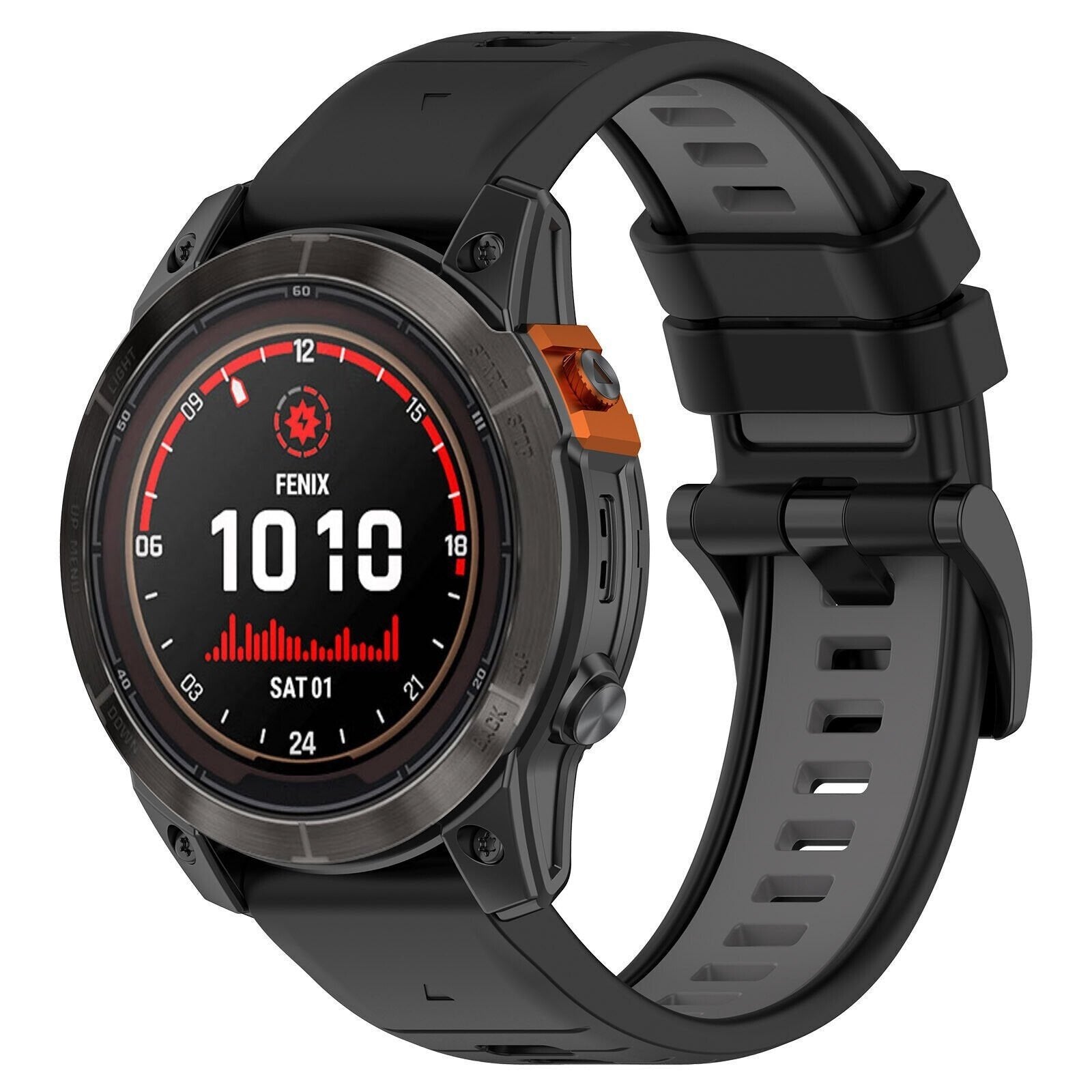 Garmin Approach S70 - 47mm Sport Strap with Buckle (Black/Grey)