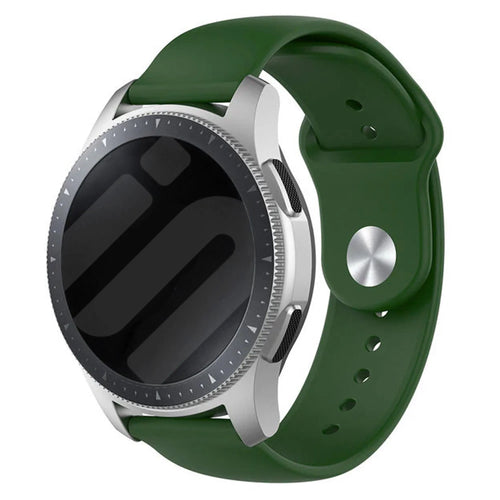 Silicone Sport Strap, on a watch, 3/4 front view