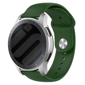 Silicone Sport Strap, on a watch, 3/4 front view