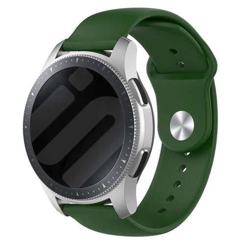 Silicone Sport Strap, on a watch, 3/4 front view