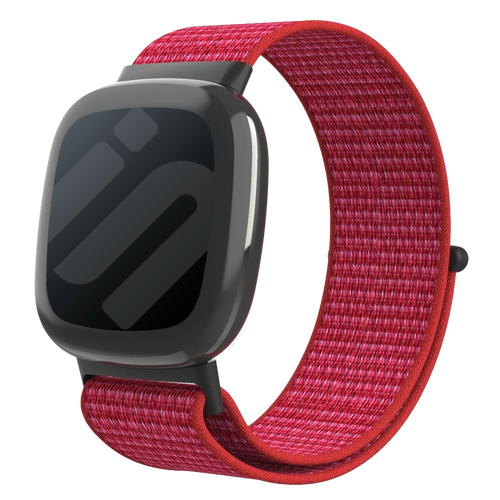 Fitbit Versa 4 Nylon Strap (Red)