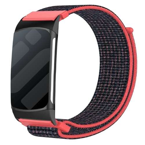Fitbit Charge 6 Nylon Strap (Coral/Black)