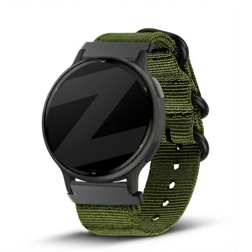 Bandz Garmin Vivoactive 5 Buckled Nylon Strap (Green)