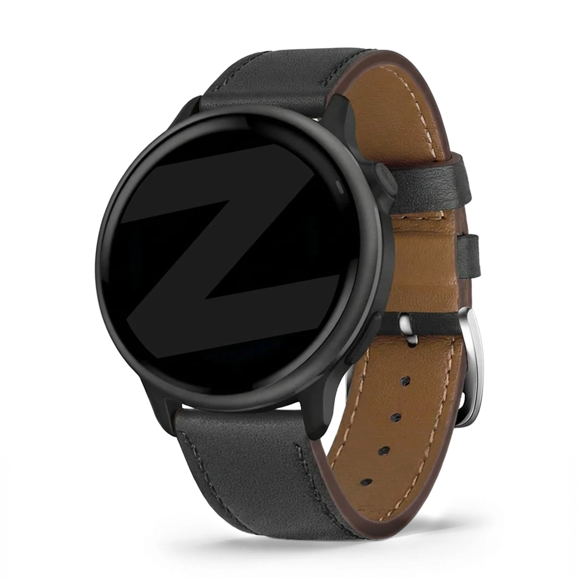 Bandz Garmin Forerunner 170 Leather Strap 'Deluxe' (Black)