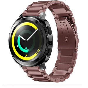 Steel Strap, bronze, on a watch, 3/4 front view