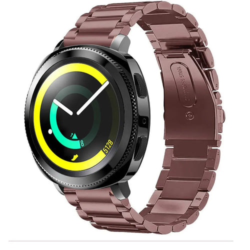 Steel Strap, bronze, on a watch, 3/4 front view
