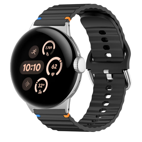 Google Pixel Watch 5 - 45mm Wave Silicone Strap (Black)