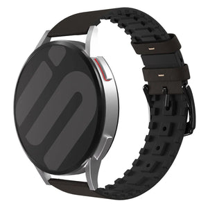 Coros Pace 2 Leather / Silicone Strap (Brown)