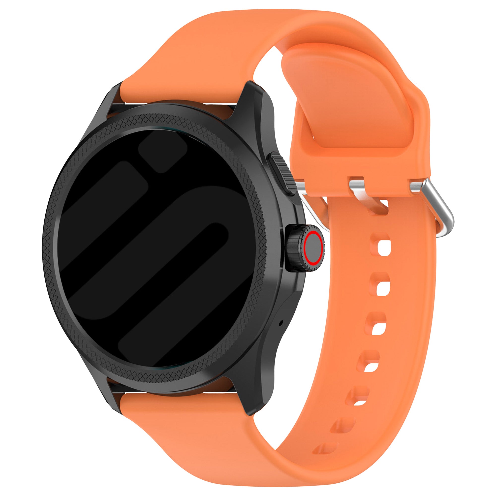 Universal 24mm Silicone Buckle Strap (Orange)