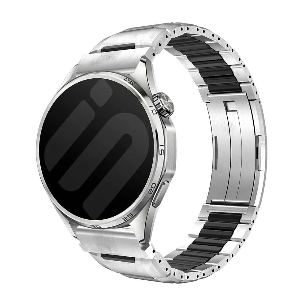 Oppo Watch X2 'One Push' Steel Hybrid Strap (Titanium/Black)