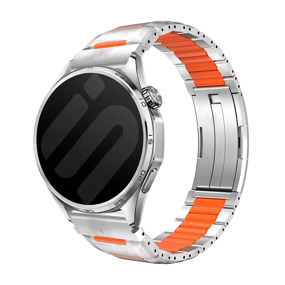 Oppo Watch X2 'One Push' Steel Hybrid Strap (Titanium/Orange)