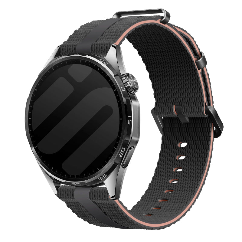 Huawei Watch GT 5 - 41mm Silicone Active Strap (Black/Light Pink)