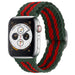 Apple Watch Braided Nylon Strap (Red/Black/Green)