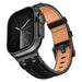 Apple Watch Denim Leather Strap (Black)